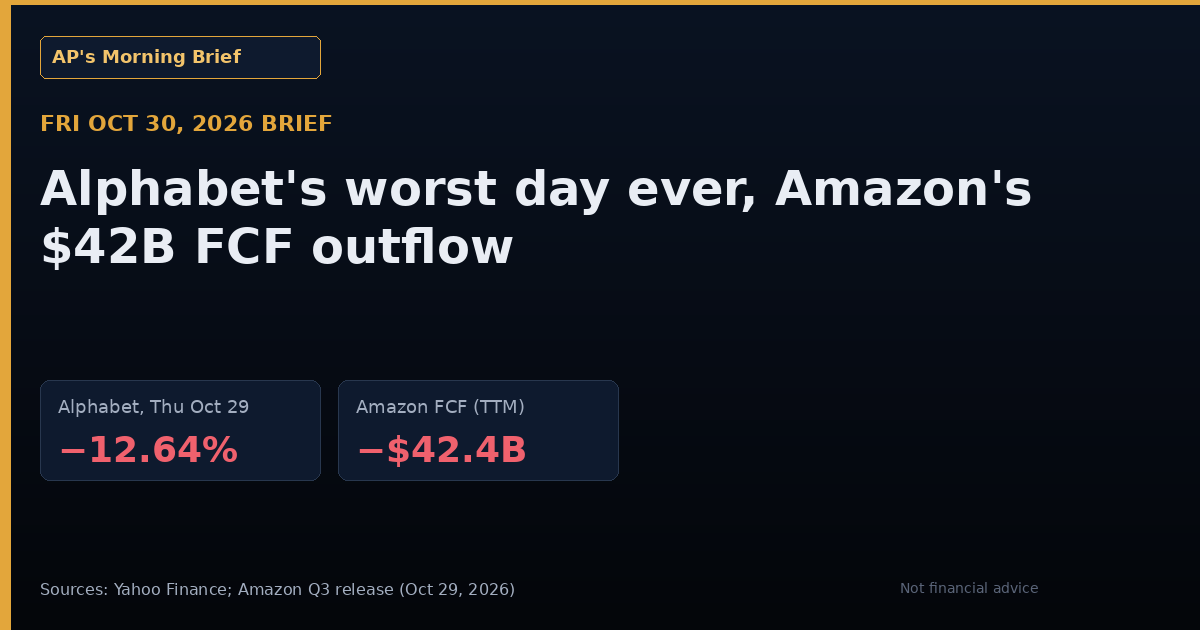 Fri Oct 30 brief: Alphabet's worst day ever, Amazon's $42B FCF outflow