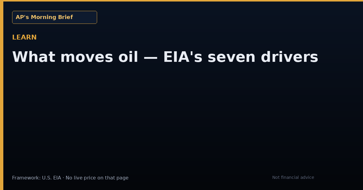 What moves oil explainer card